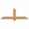 Ekena Millwork Eugene Smooth Timber Gable Bracket, Western Red Cedar, 60"W x 22"H x 1 1/2"D x 5 1/2"F, 9/12 Pitch GBW060X22X0206EUG00SWR - alternate 1
